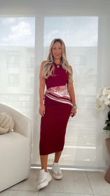 1221 Ribbed slim midi dress