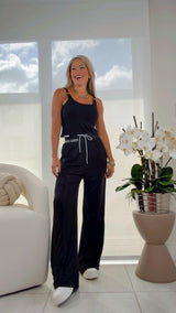 5288 MM cotton top and wide leg pants set