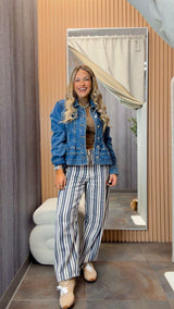 5078 Lovely peplum denim jacket