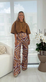 5094 Mock neck crop oversize t-shirt