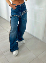 3465 Fashion blue jeans with pockets