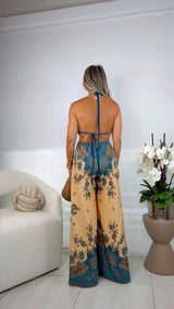 4926 Plunge halter jumpsuit