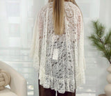 1407 Ruffled lace boho top