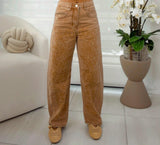 5114 Embroidered detail barrel pants