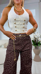 6510 Lace napoleon top