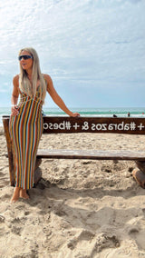 6431 Zig zag knit midi dress