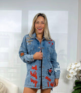 2520 Oversized embroidery jacket