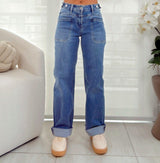 6700 High rise slim wide leg pants