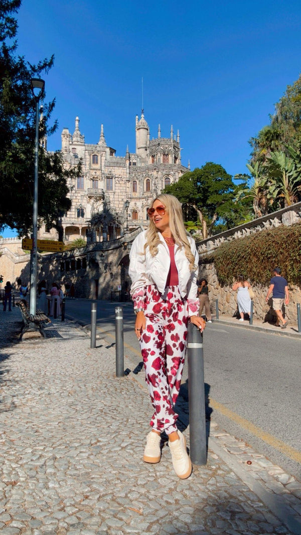 1707 Cheetah printed jacket and jogger set KIUT