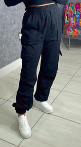 3B48 Cotton cargo jogger pants