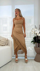 8912 Knit top and skirt set
