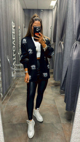 0806 Eyes print cardigans