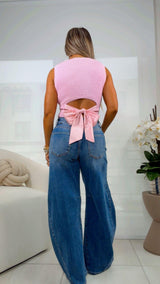 1463 Back bow sweater top