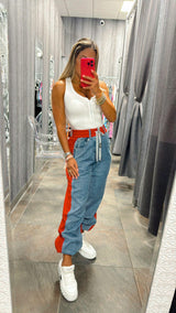 1265 Denim and cotton pants