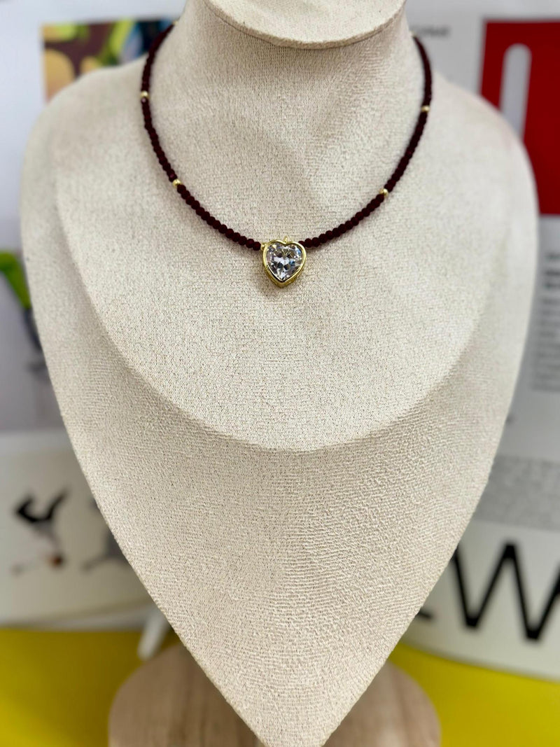 DL108 Punto de luz con corazon choker