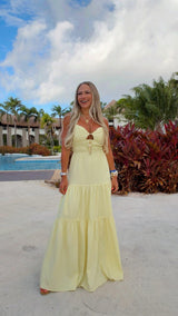 0951 Back tie maxi dress