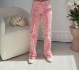 1719 Slouchy baggy pants with all-over print