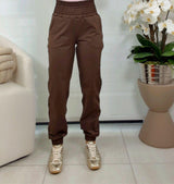 1703  Shiny jogger Kiut with elastic waist