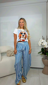 X128 Polka dot pup T-shirt