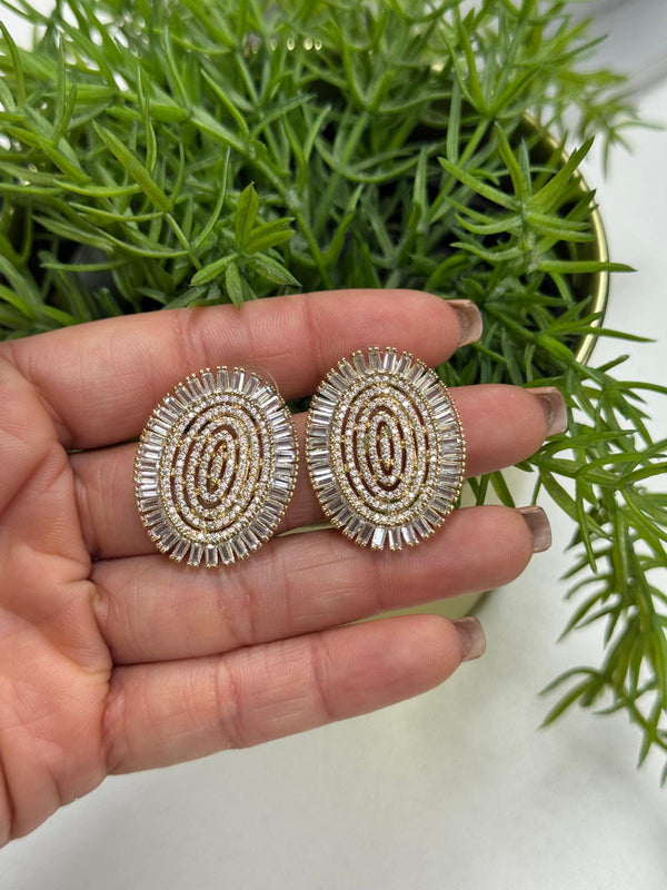 DL18 Oval aretes brillantes