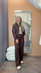 T503 Stylish sweater and pants set