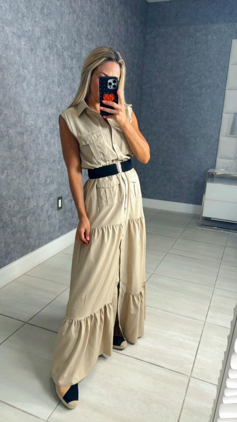 8023 Maxi dress with belt