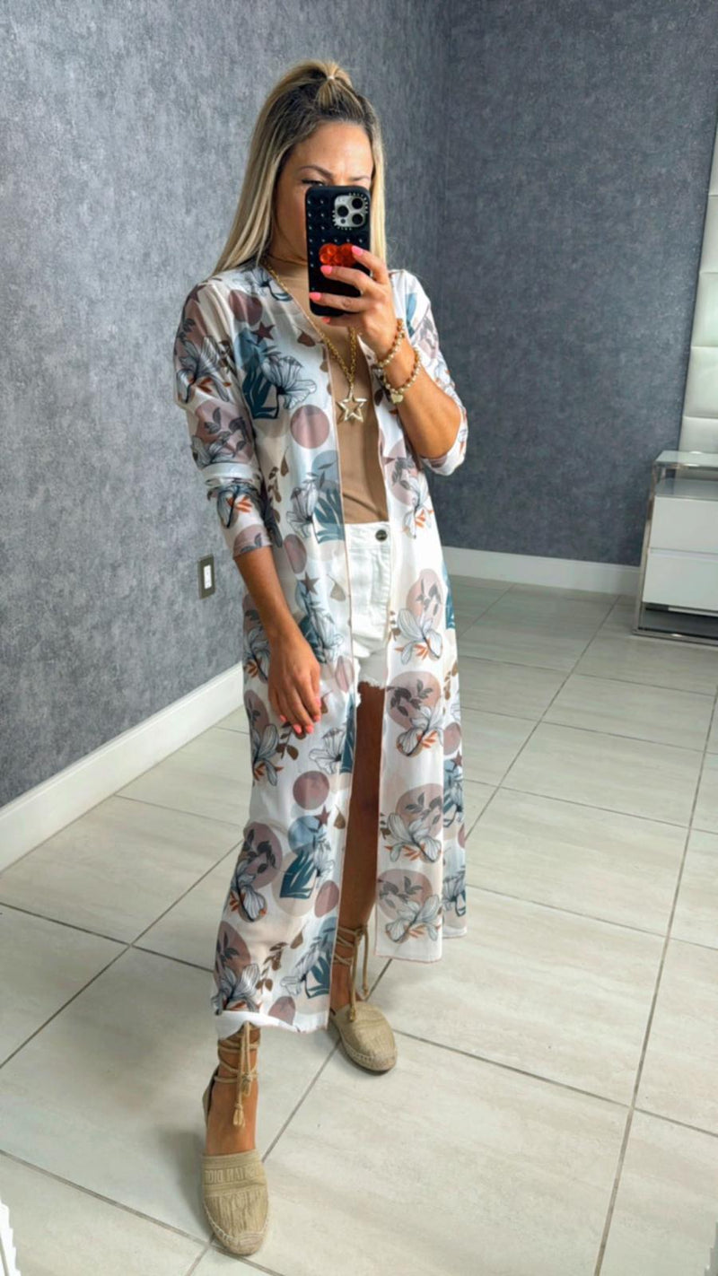 1195 Garden fall print cardigan