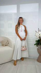 3308 Halter neck maxi dress