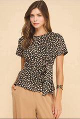 1309 Printed areum modal knot top