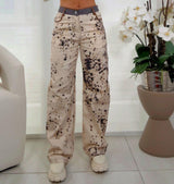 5139 Animal print pants with contrast