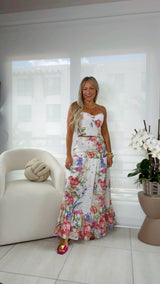 2538 Botanical skirt set