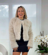 1260 Faux fur crop jacket