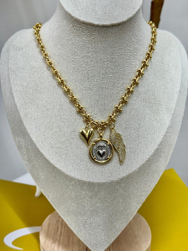 DL04 Alas y corazon necklace