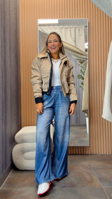 9573 Large pocket boxy crop jacket
