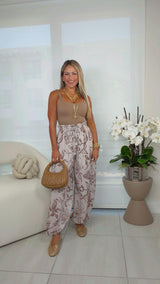 3110 Printed bubble pants