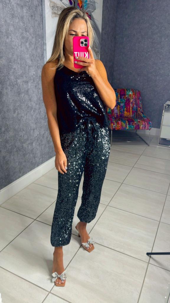 9958 Sequin jogger pants