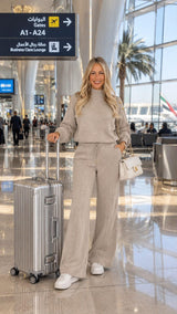 M121 High neck sweater and pants set