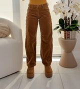 1314 Slouchy ankle barrel corduroy pants