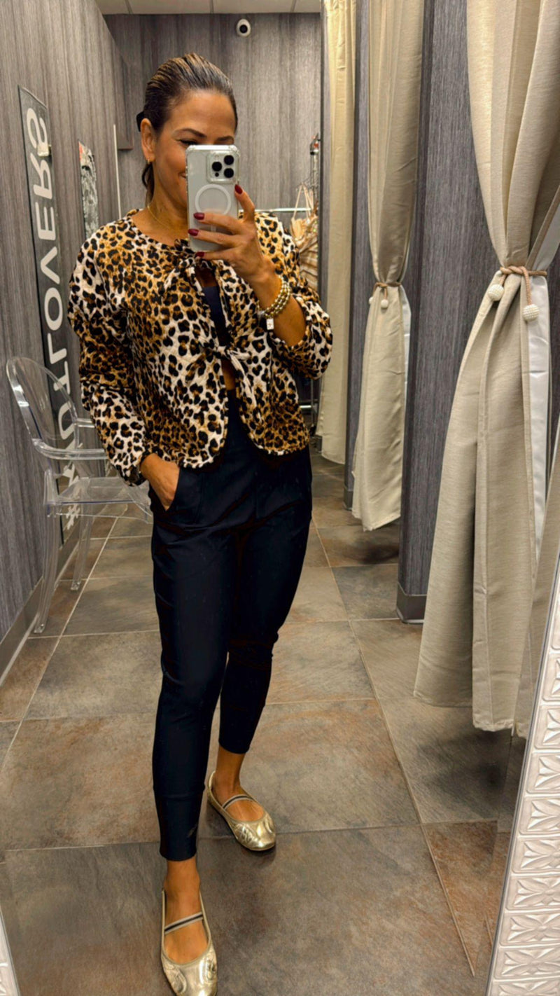 5278 Quilted leopard sweater