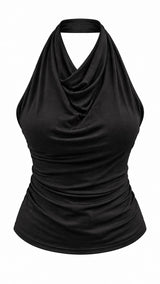 7770 Open back drapped top