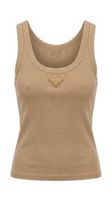 5134 Sleeveless ribbed basic top