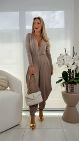 1446 Pants with front and back pleats