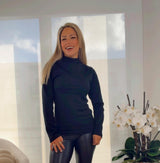 L300 Fleece mock neck long sleeve top