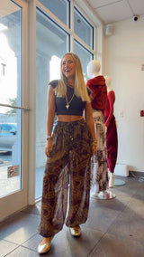 1287 Boho breeze sheer lounge aladin pants