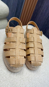 M06 Tulum espadrille natural raffia