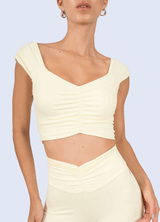 CROP EMANA FLOW - BUTTERCREAM