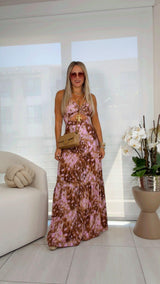 1866 Bambi print open front maxi dress Kiut