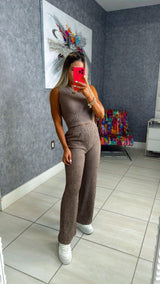 IS1S Crinkle textured top and pant set