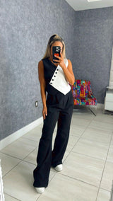 1776 Two tone vest and pants set