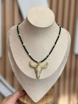 DL141 Limited edition crystal bull choker